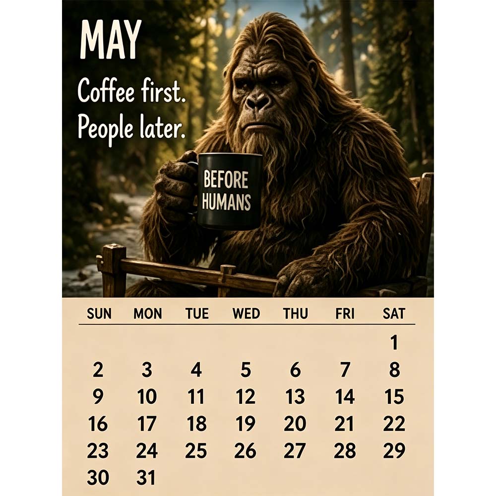 🔥LAST DAY 70% OFF –🦶2027 Bigfoot's Daily Life Calendar