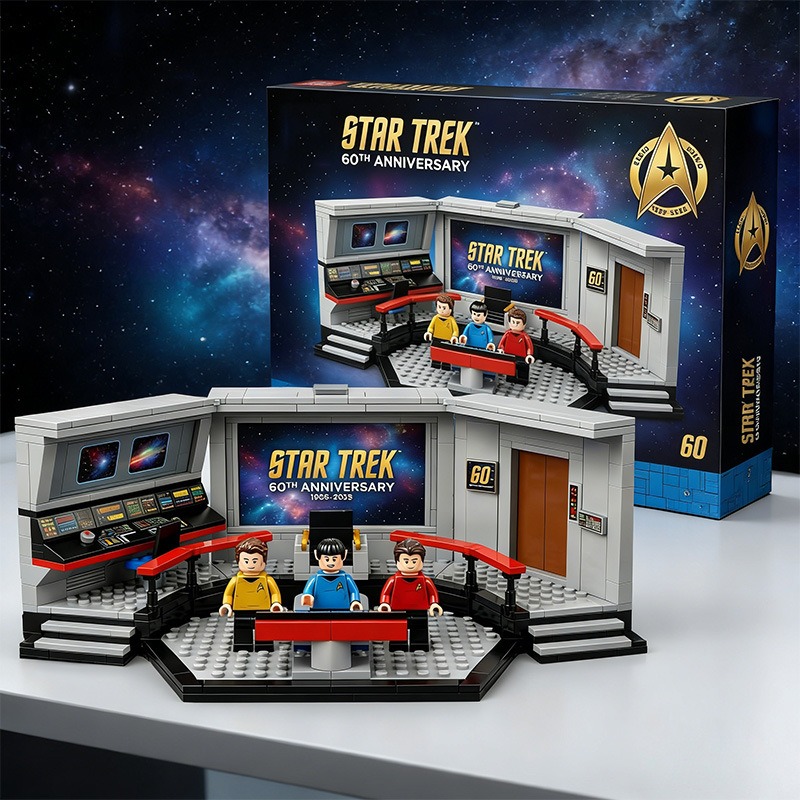Star Trek 60Th Anniversary Enterprise Bridge Brick Block 2026