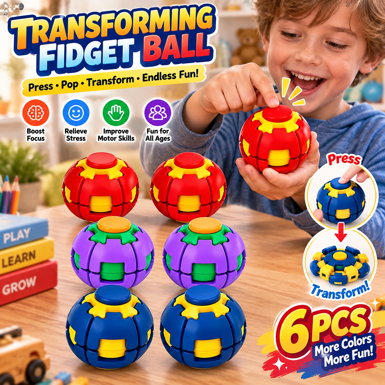 Press & Spin Ball