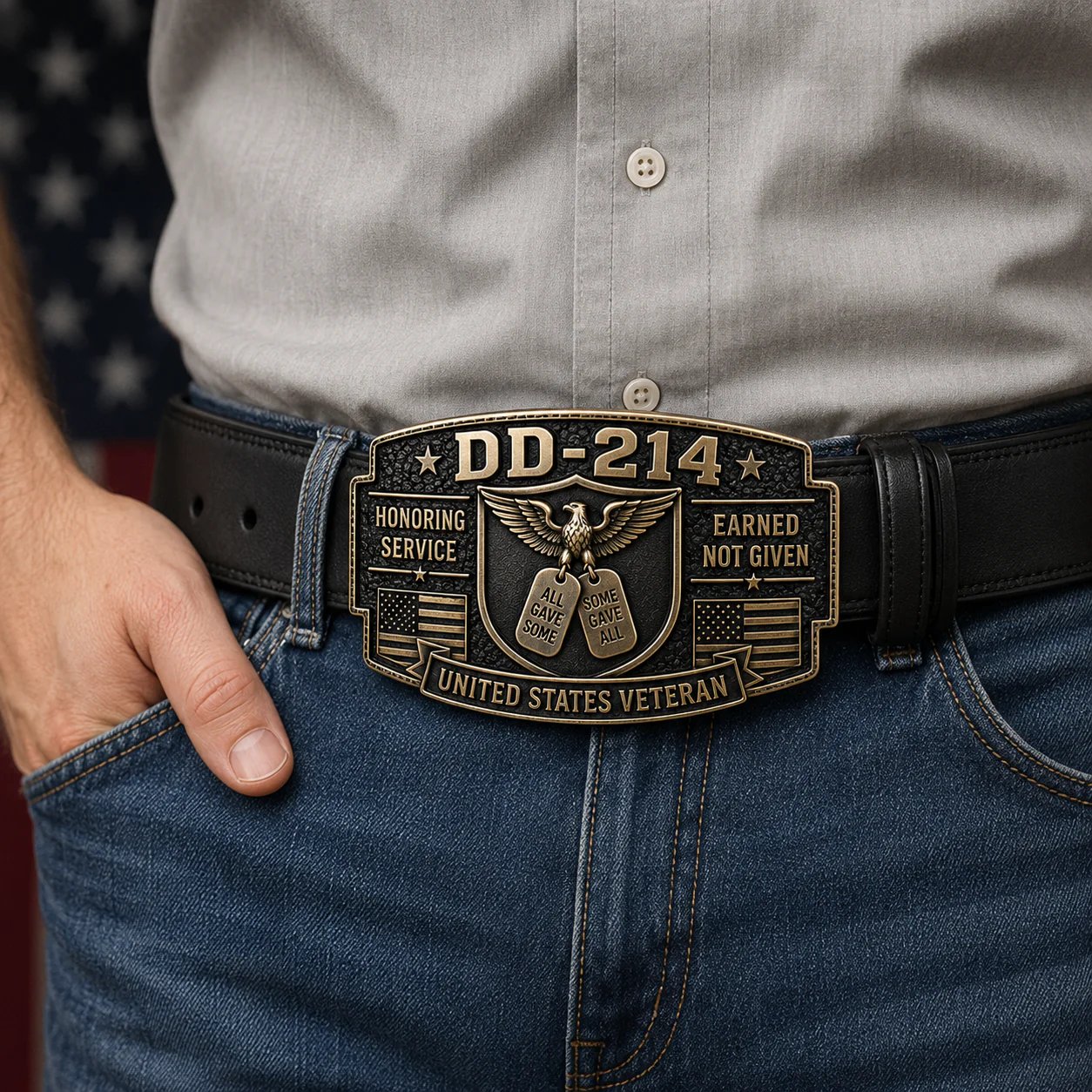 🔥LAST DAY 70% OFF –🎖️DD-214 Veteran Honor Belt Buckle (✨2026 Limited Edition)