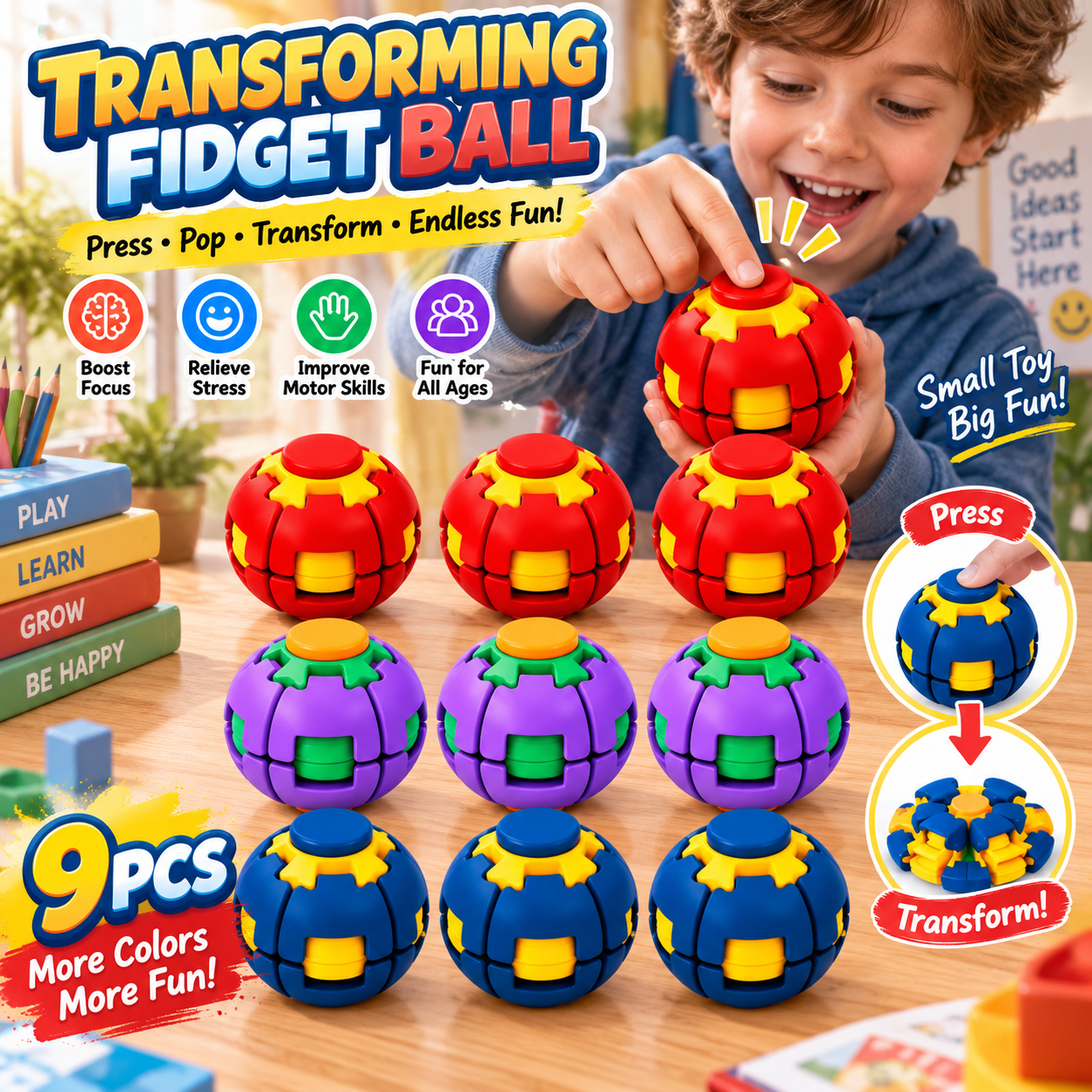 Press & Spin Ball