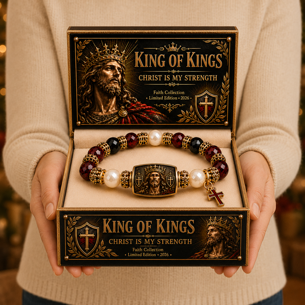 🔥 LAST DAY 70% OFF –King Of Kings Christ Is My Strength Faith Bracelet✝️ | 2026 Limited Edition Bracelet
