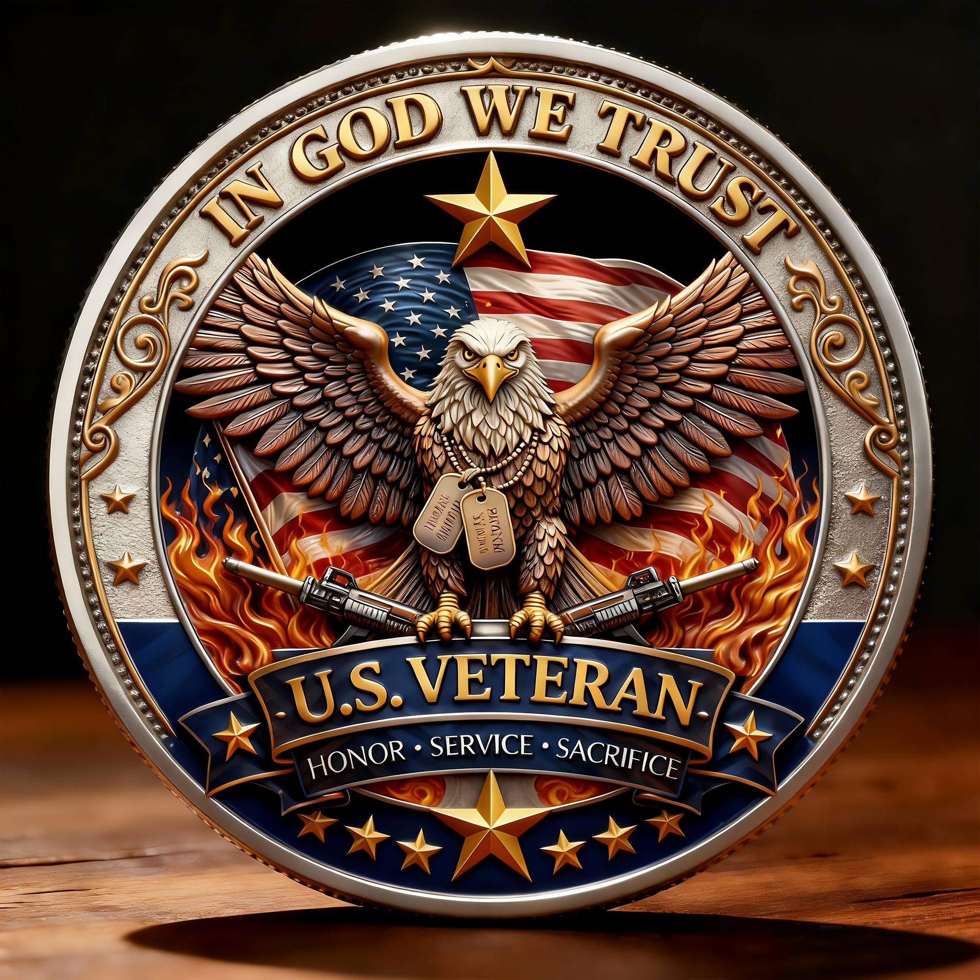 🔥Flash Sale 60% OFF🪙-U.S. Veteran – In God We Trust | 250 Years of Freedom Commemorative Coin
