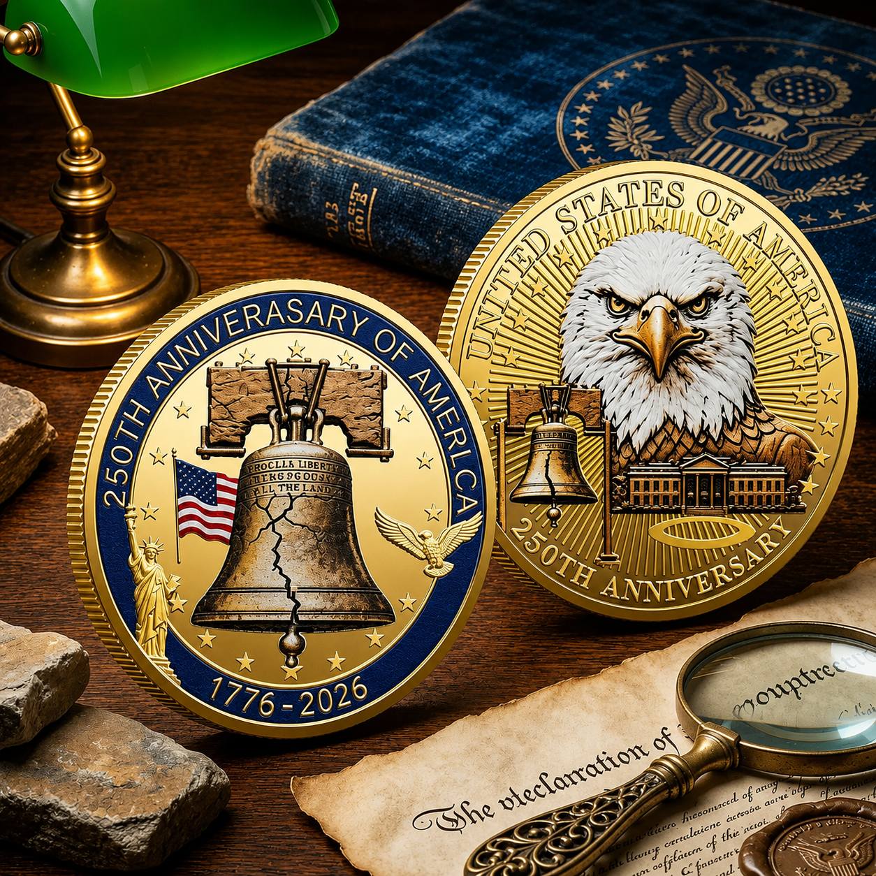 🔥LAST DAY 50% OFF✨9PCS USA 250th Anniversary Commemorative Coin Gift Set