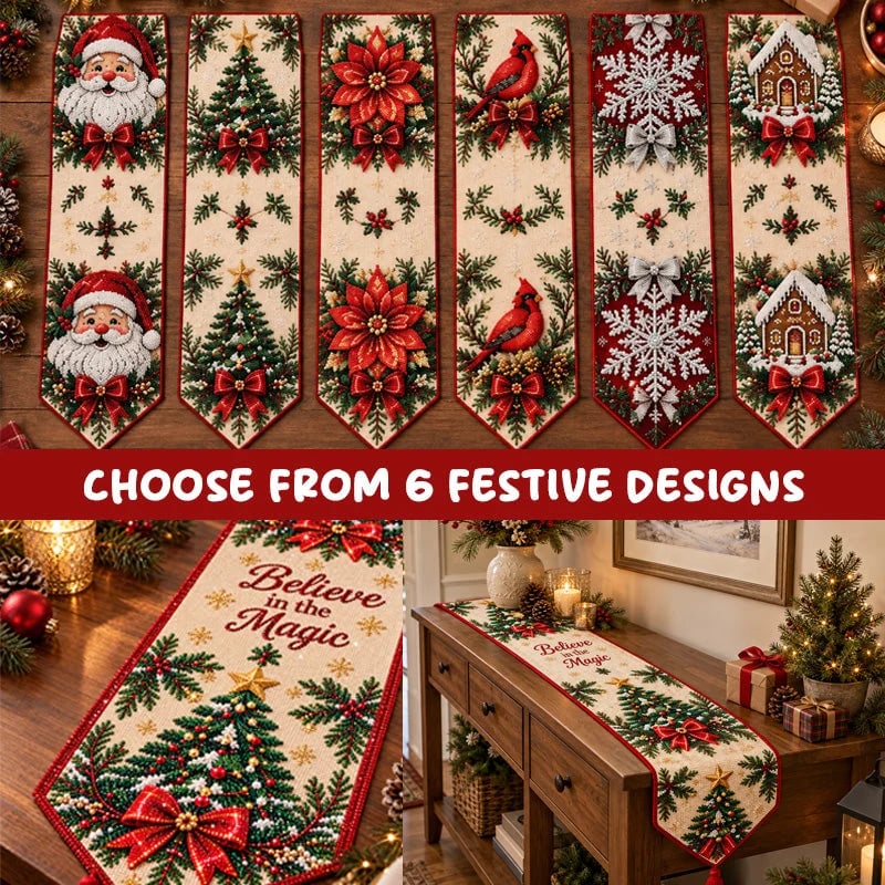 đ„HOT SALEđ„âš DIY Christmas Diamond Painting Table Runner Kit-đ„Last 40pcsđ