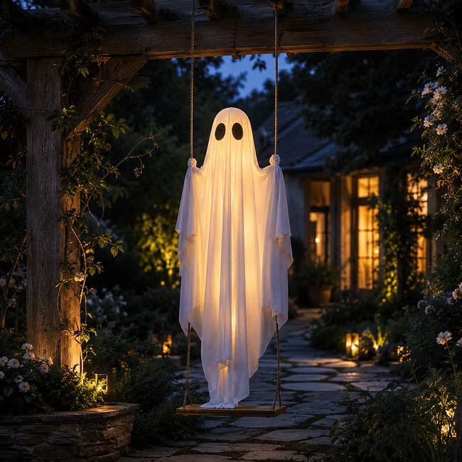 š„LAST DAY 70% OFF-Halloween Hanging Swing Ghost