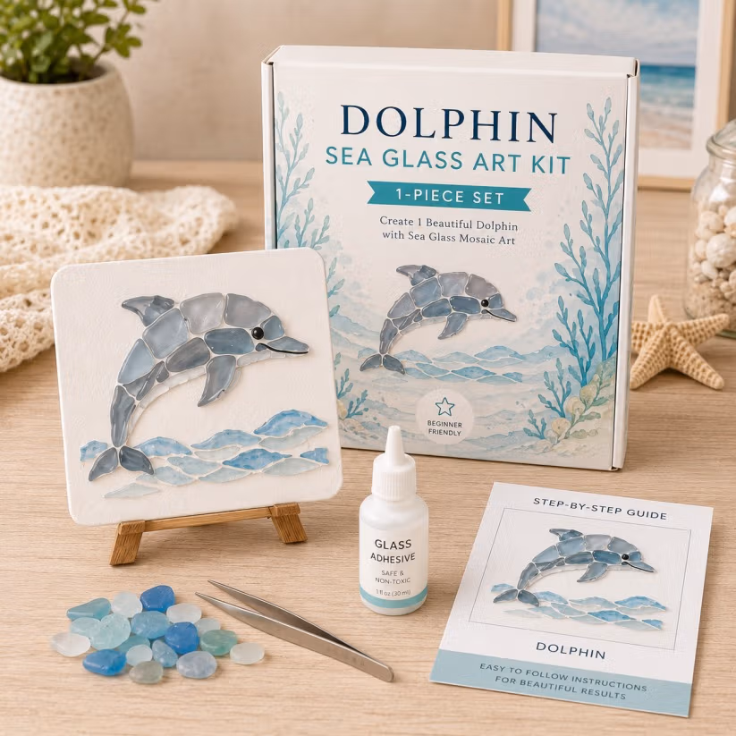 🔥LAST DAY 70% OFF-🐋🌊 DIY Sea Glass Mosaic Art Kit