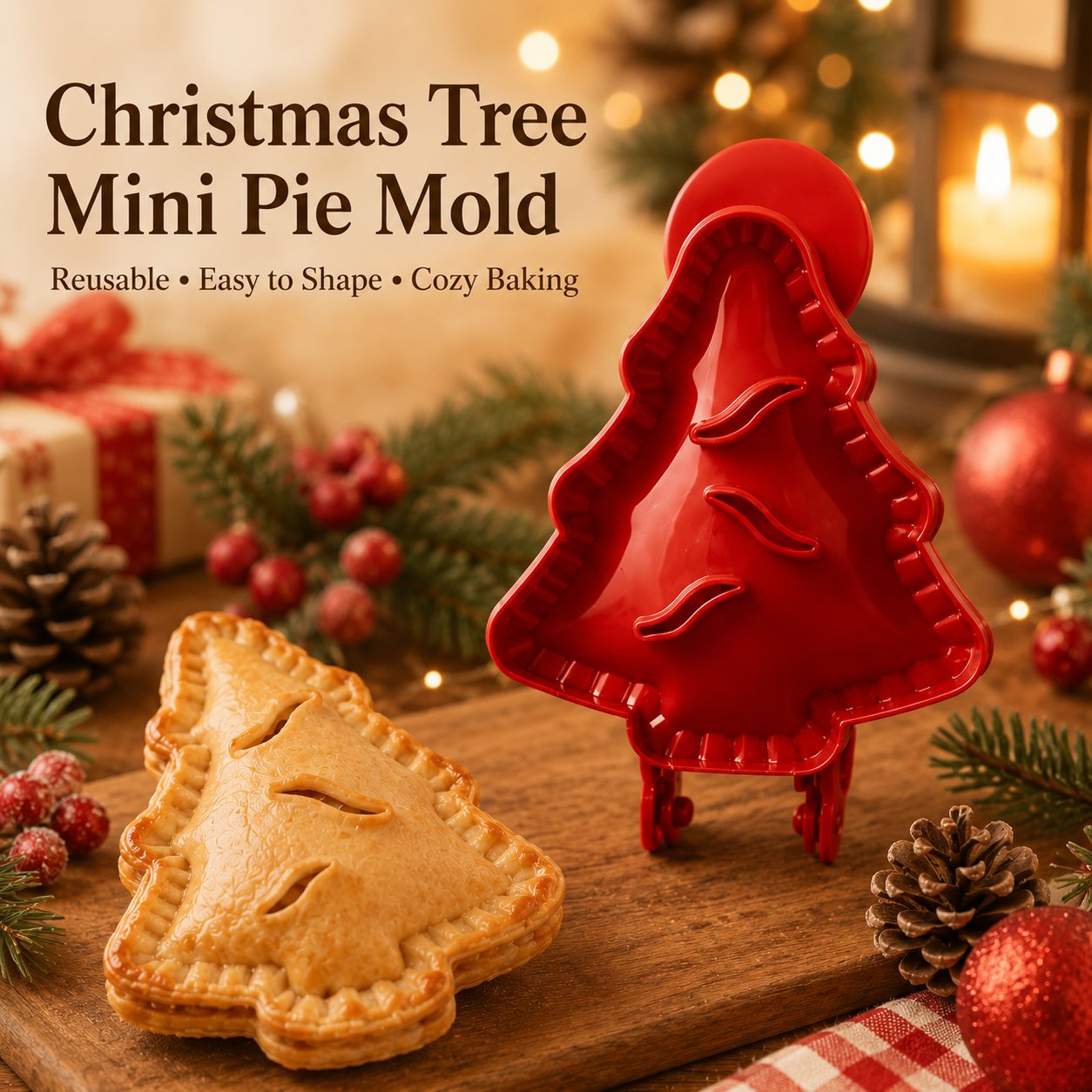 🔥 Last 40pcs 🎉🥧 Beginner-Friendly Mini Hand Pie Press Mold – 6 Fun Shapes for Easy Homemade Pastries 🍎