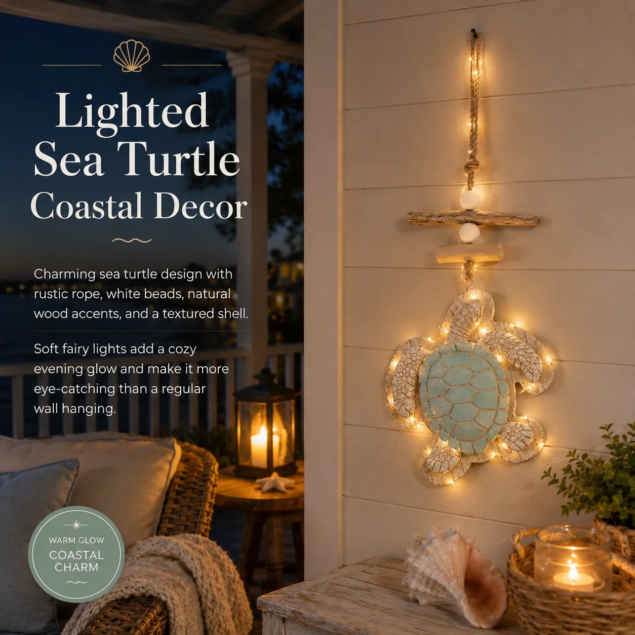 🔥LAST DAY 70% OFF-🔥Glowing Coastal Sea Turtle Wall Art