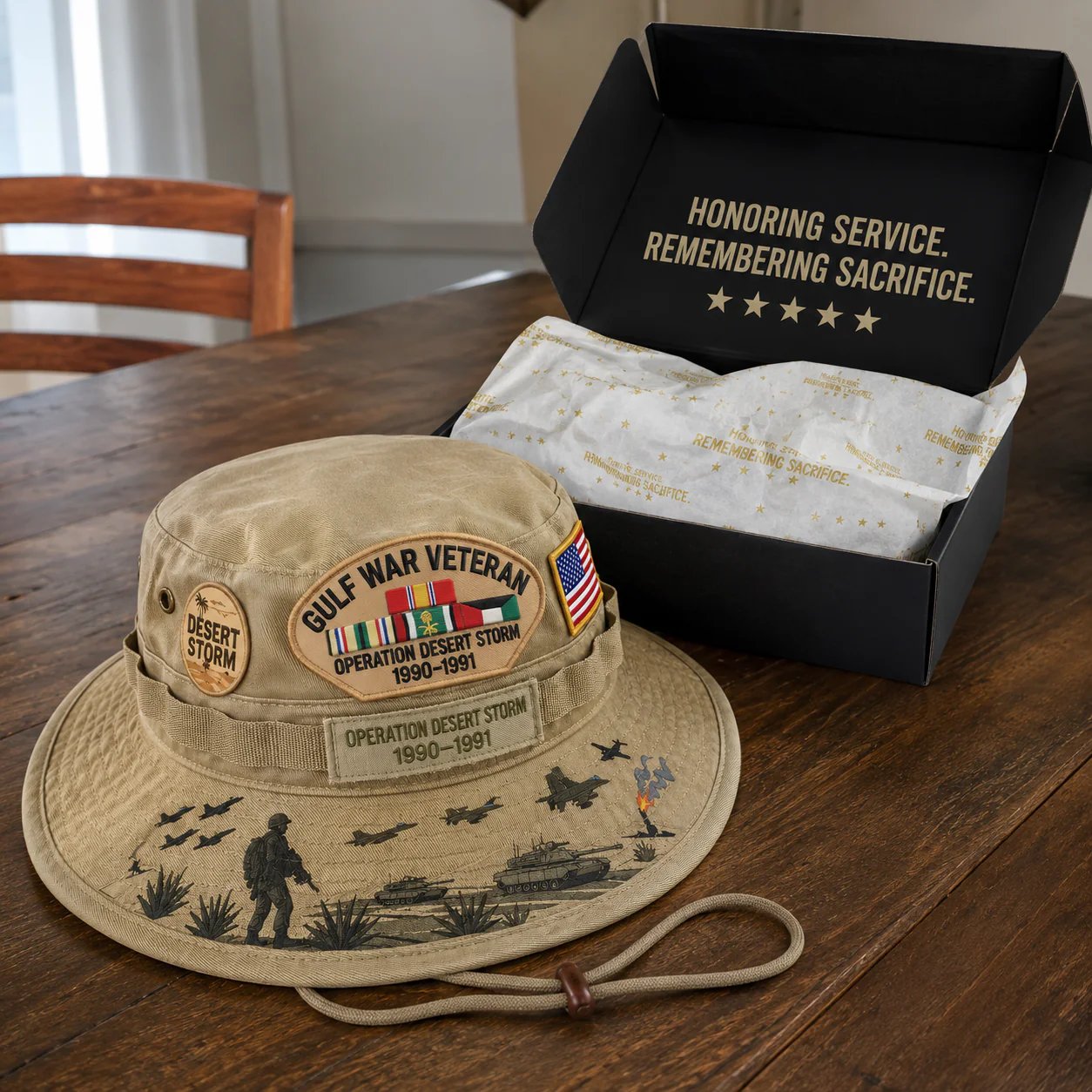 🔥LAST DAY 70% OFF –🇺🇸 Last Day Promo: 69% OFF 🎖️ - Gulf War Veteran Desert Storm Tribute Boonie Hat