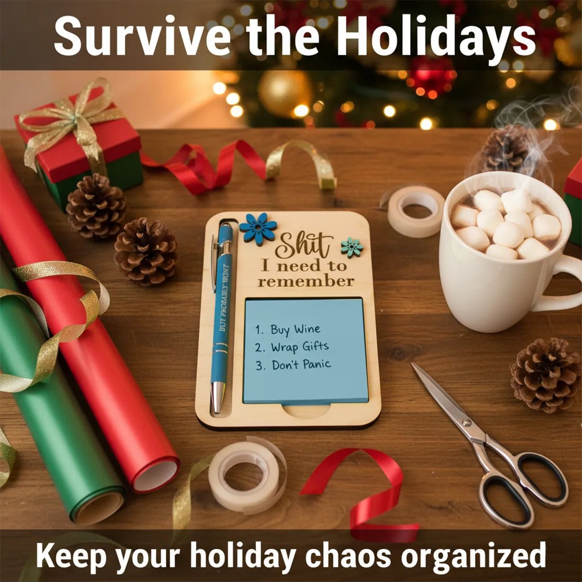 🔥Christmas Hot Sale 49% OFF The "Shit I Need to Remember" Sticky Note Holder