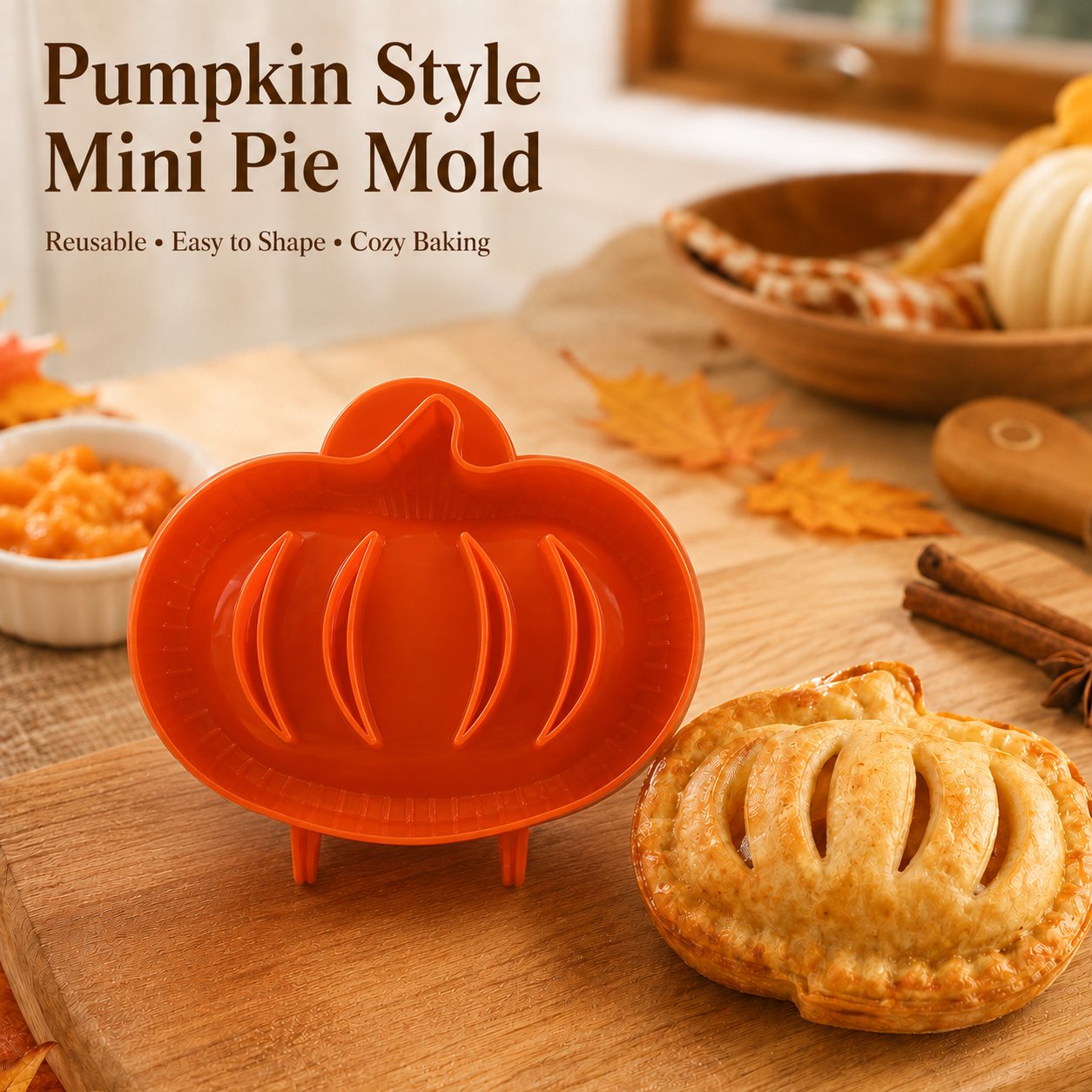 🔥 Last 40pcs 🎉🥧 Beginner-Friendly Mini Hand Pie Press Mold – 6 Fun Shapes for Easy Homemade Pastries 🍎