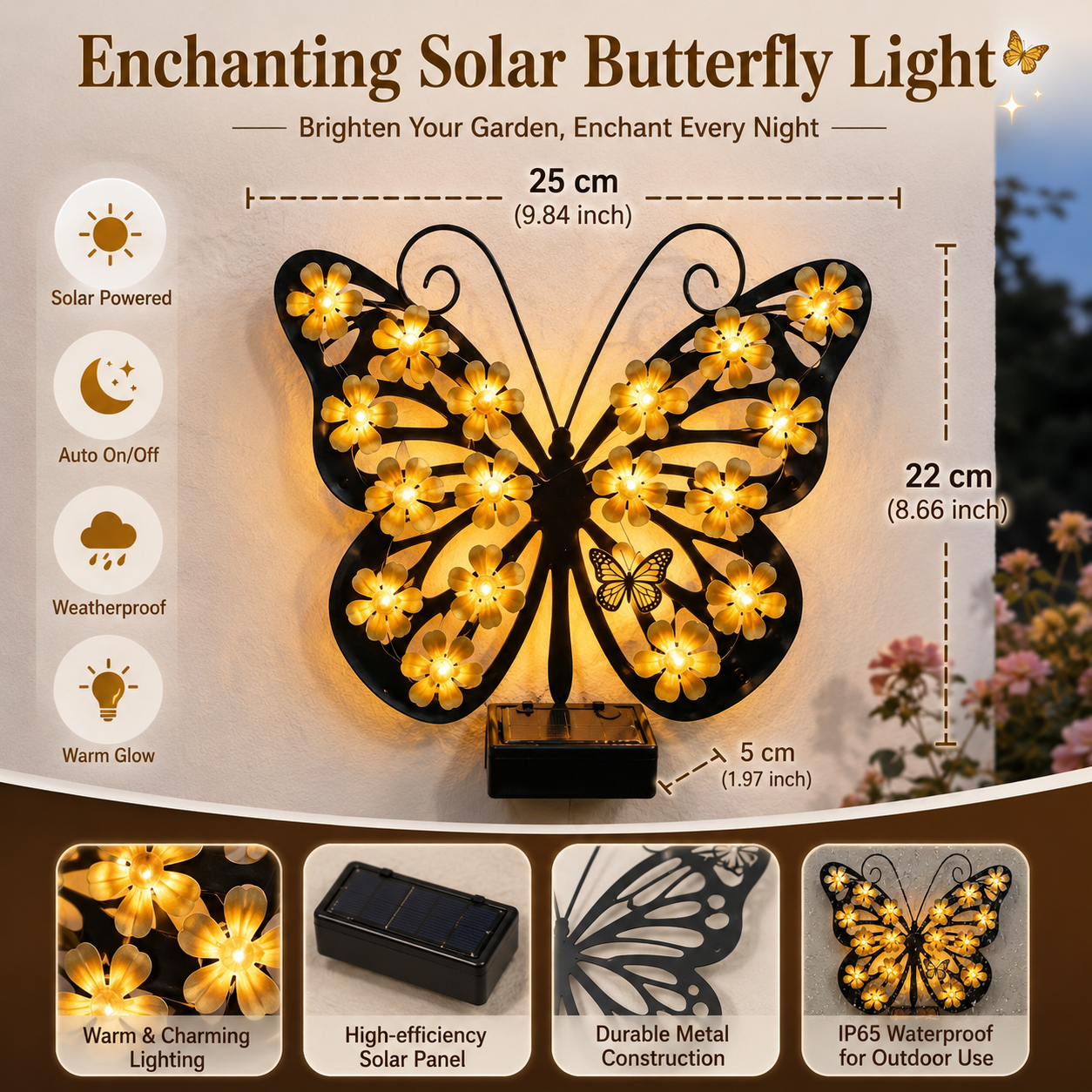 🏆FLASH SALE 50% OFF🦋Solar Butterfly Garden Light✨