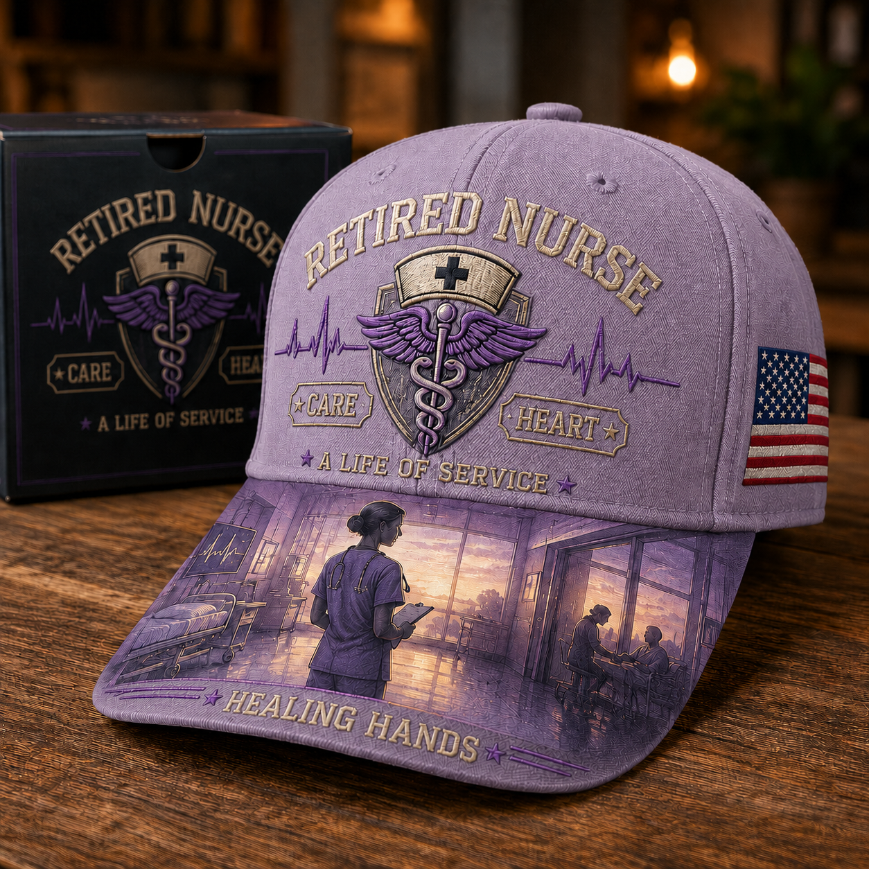 🎁LAST DAY 50% OFF✨Retired Nurse Healing Hands Commemorative Cap🌞