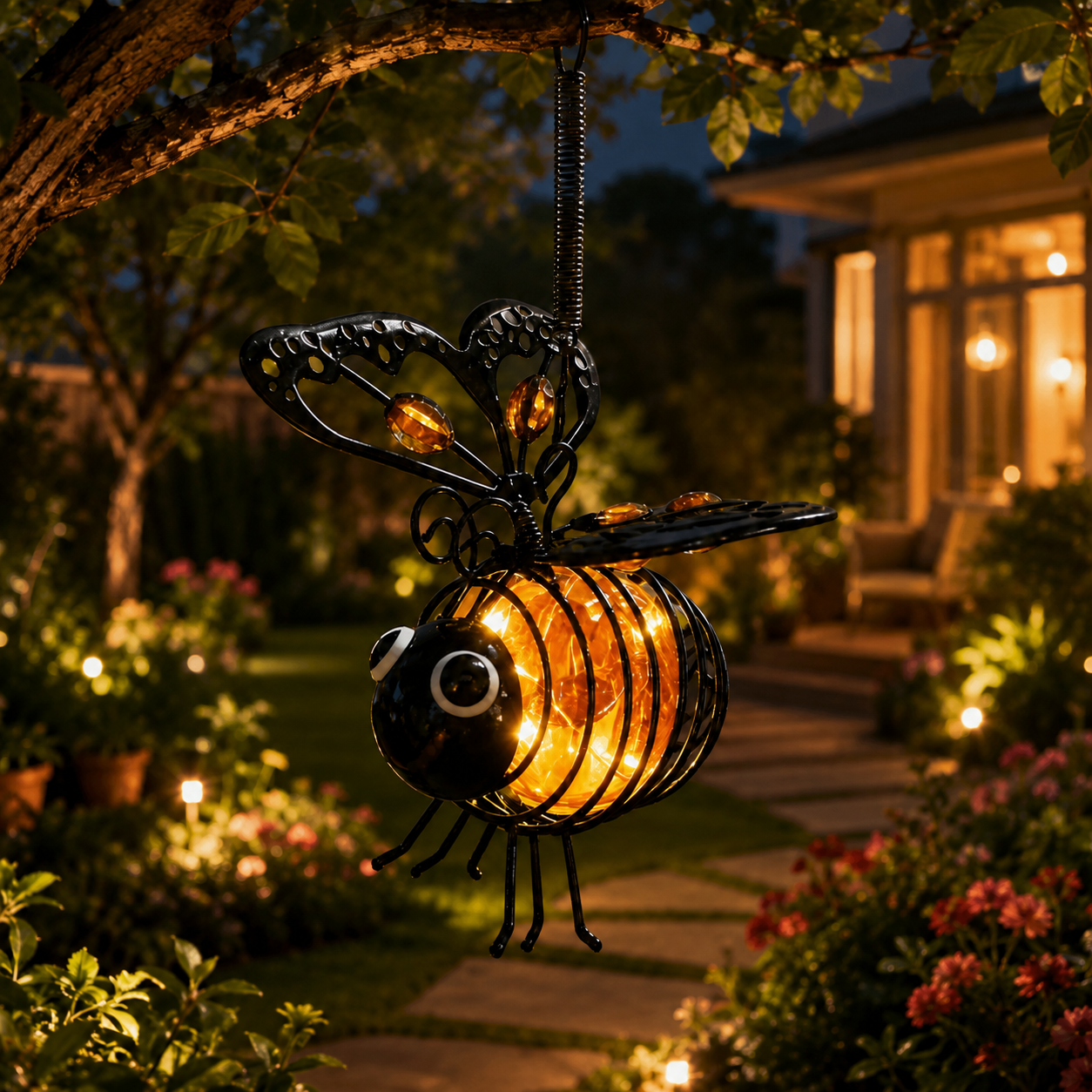🔥LAST DAY 70% OFF -🐝Outdoor Hanging Solar Bee Light