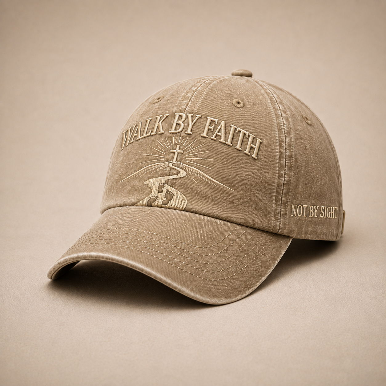 🔥Last 37pcs🎉-WALK BY FAITH Vintage Christian Embroidered Cap