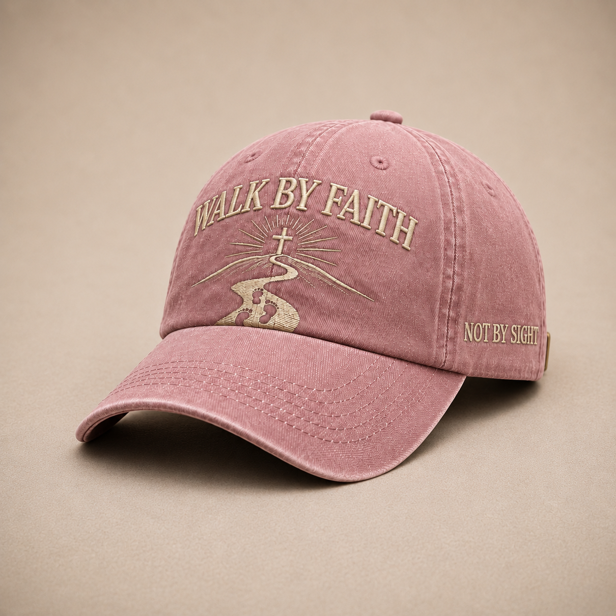 🔥Last 37pcs🎉-WALK BY FAITH Vintage Christian Embroidered Cap
