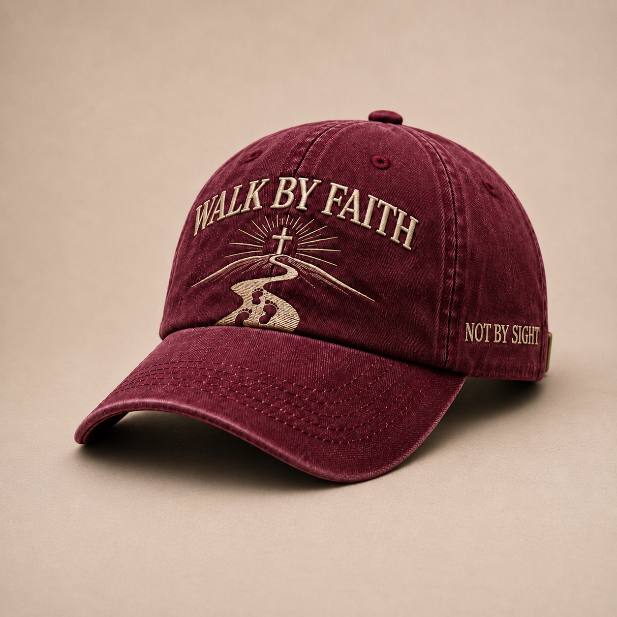 🔥Last 37pcs🎉-WALK BY FAITH Vintage Christian Embroidered Cap