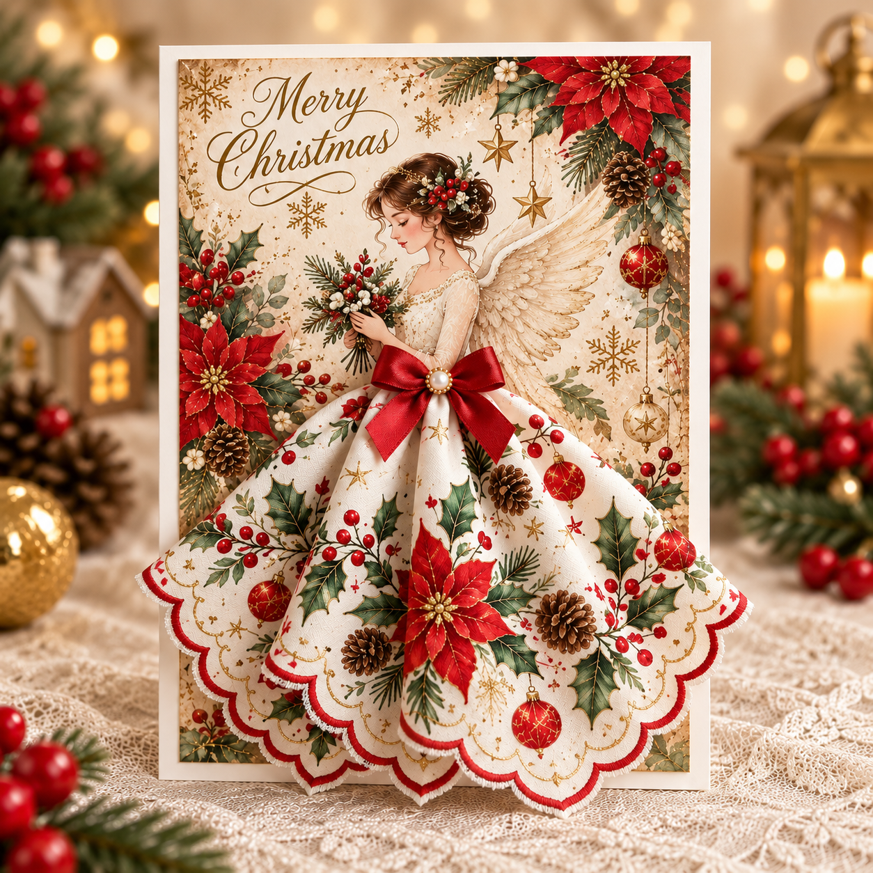 🔥Last 40pcs🎉-3D Christmas Angel Greeting Card