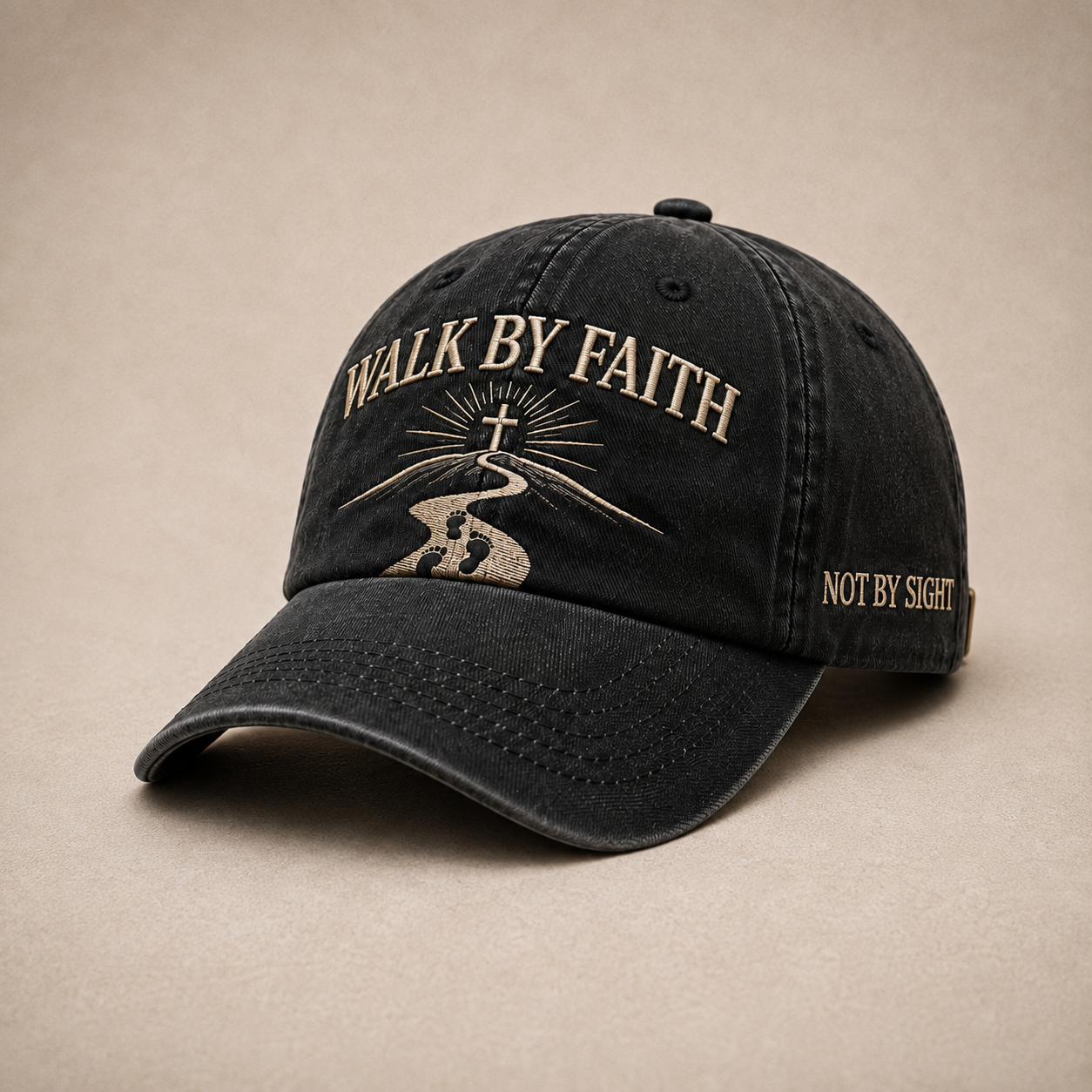 🔥Last 37pcs🎉-WALK BY FAITH Vintage Christian Embroidered Cap