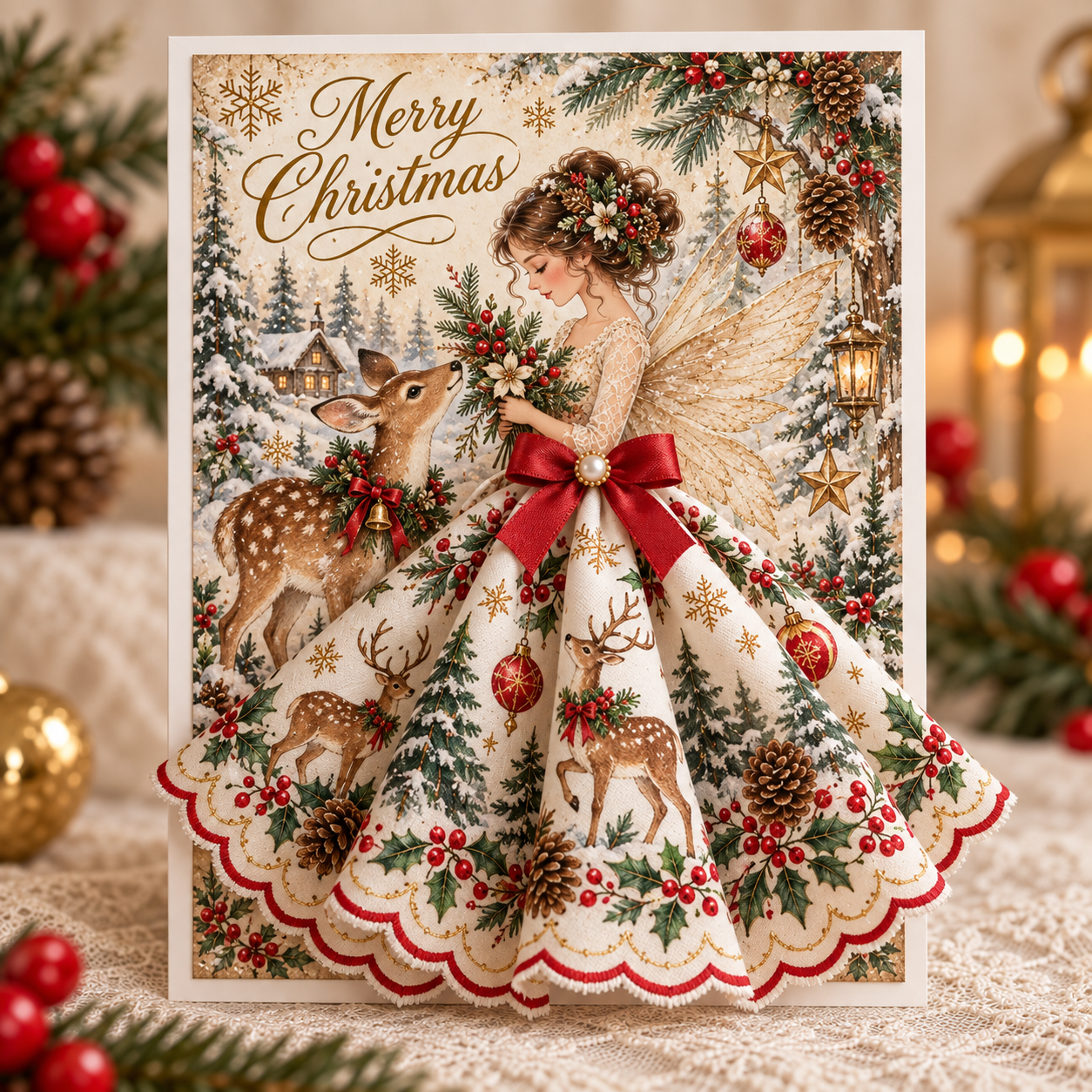 🔥Last 40pcs🎉-3D Christmas Angel Greeting Card