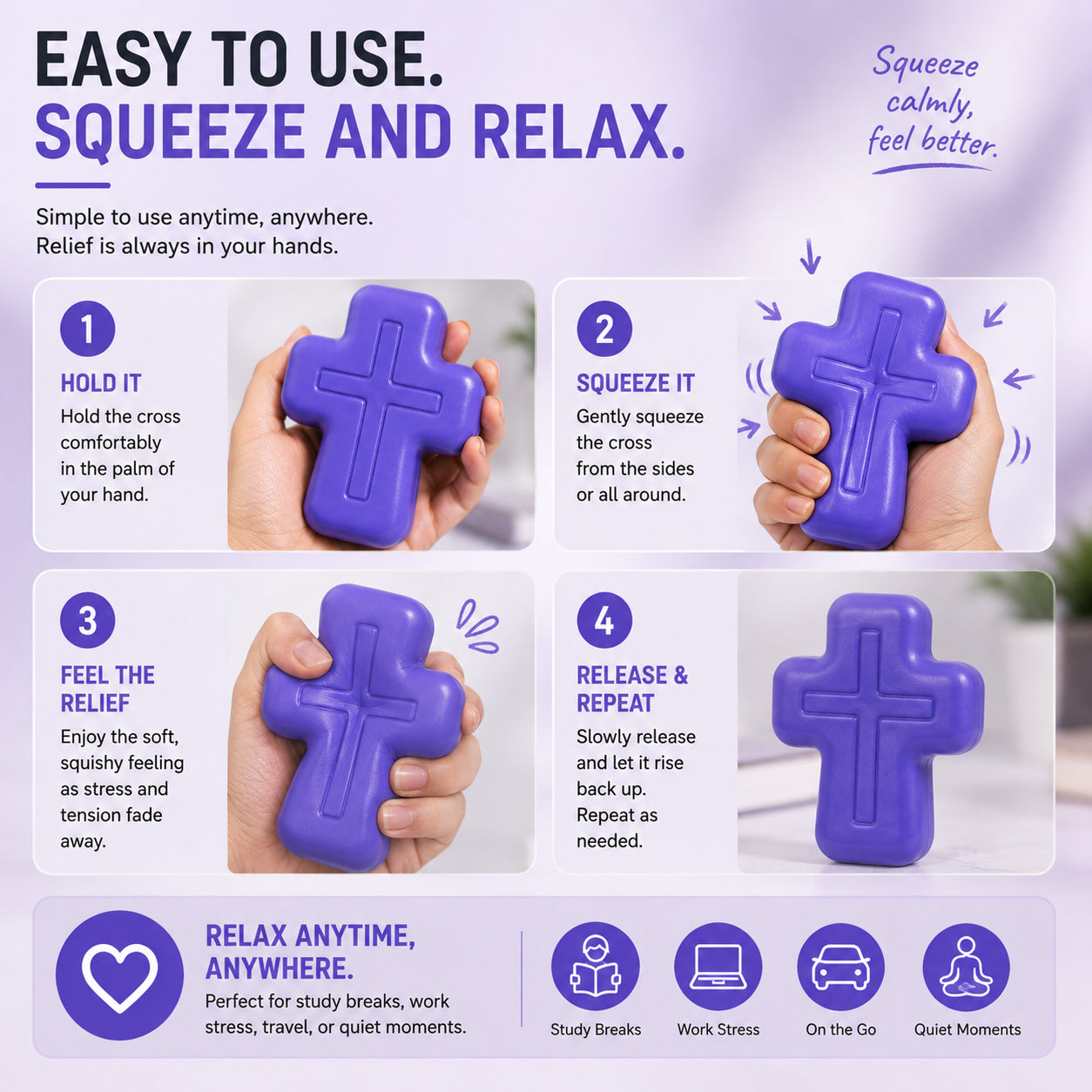 🔥Last 33 pcs🎉-✝️ Faith-Inspired Cross Squishy – Soft, Odor-Free & Satisfying Squeeze Toy-🚛 Free Shipping on Orders over $39