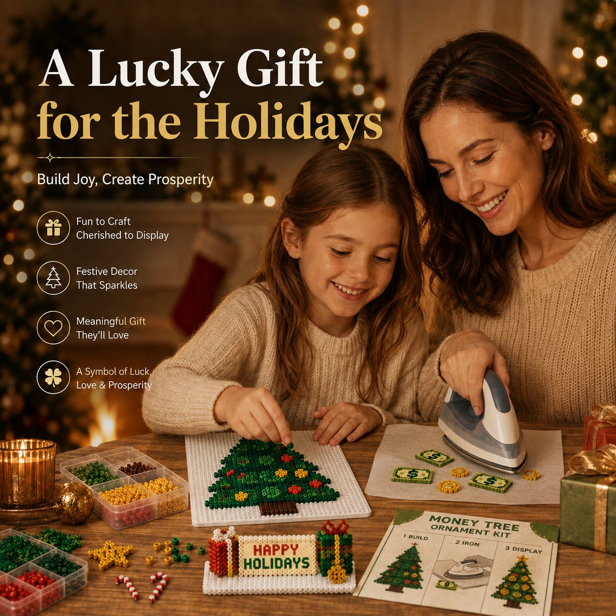 🔥Last 40pcs🎉-🍀 Beginner-Friendly DIY Lucky Money Tree Bead Craft Kit💕