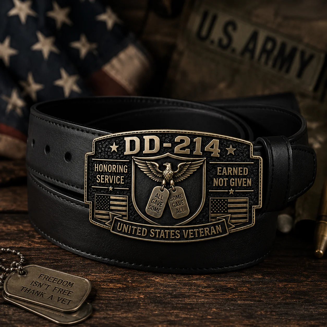 🔥LAST DAY 70% OFF –🎖️DD-214 Veteran Honor Belt Buckle (✨2026 Limited Edition)