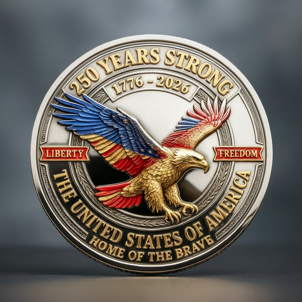 🔥Last Day 49% OFF🏆“250 Years Strong” United States Semiquincentennial Commemorative Coin 🦅✨