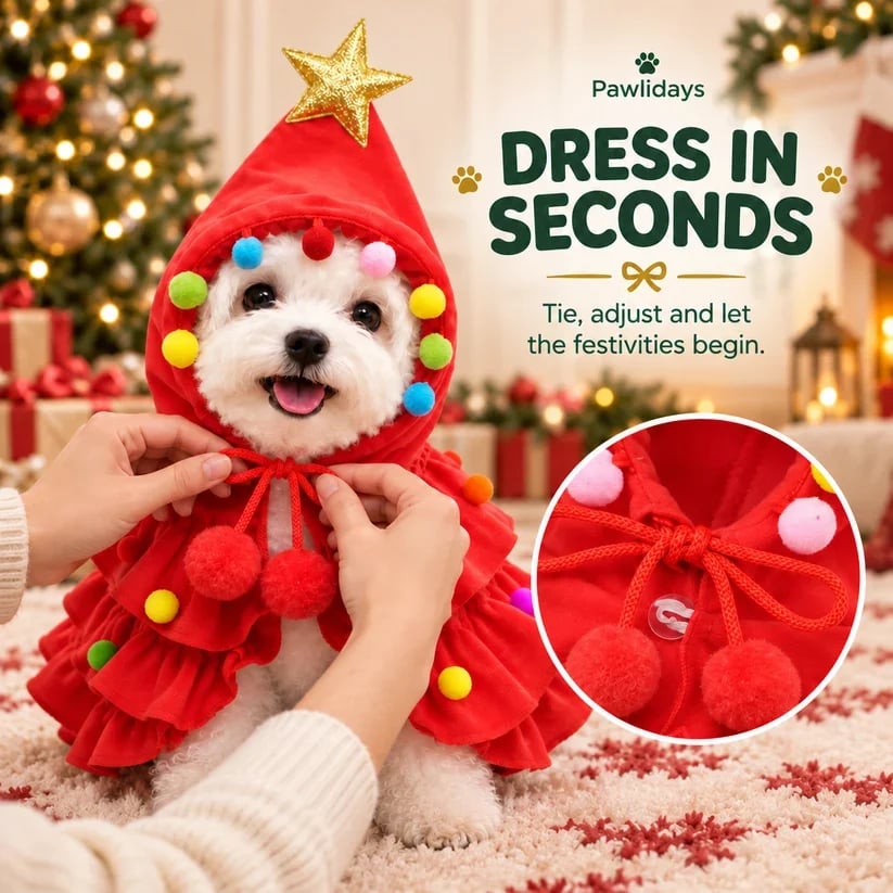 🔥Last 30pcs🎉-🎄Walking Christmas Tree Pet Costume 🐶🐱❤