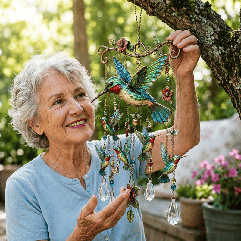 🐦Last Day 50% OFF 🎐Bring Your Garden to Life! Graceful Hummingbird Wind Chime