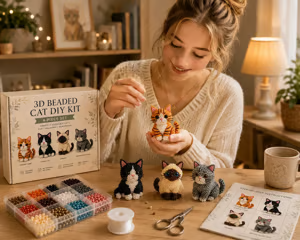 🔥LAST DAY 70% OFF-🐱 Create 4 Adorable Beaded Cats Yourself
