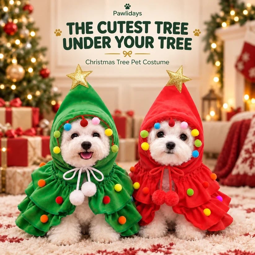 🔥Last 30pcs🎉-🎄Walking Christmas Tree Pet Costume 🐶🐱❤