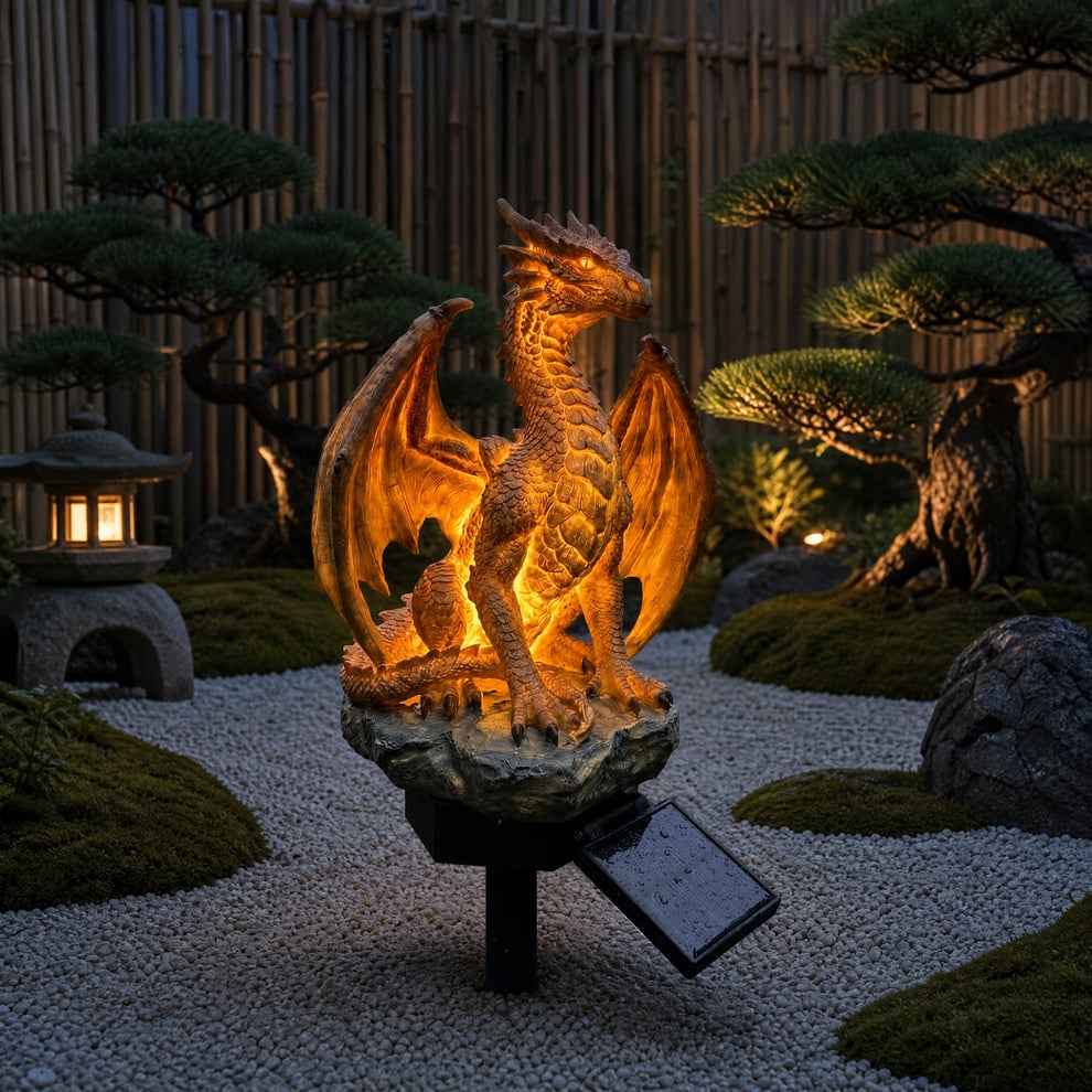 🔥LAST DAY 70% OFF –🐉Solar Dragon Garden Statue Light