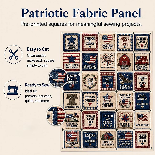 š„Last Day 70% OFF - American Pride Fabric Panel