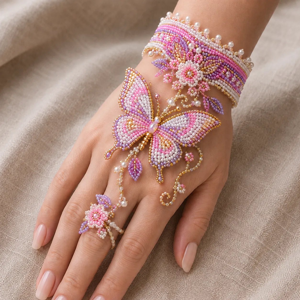 🔥49% OFF – NEW ARRIVAL✨ DIY Beaded Hand Bracelet Kit – Create Your Own Wearable Art🔥Last 4 hours