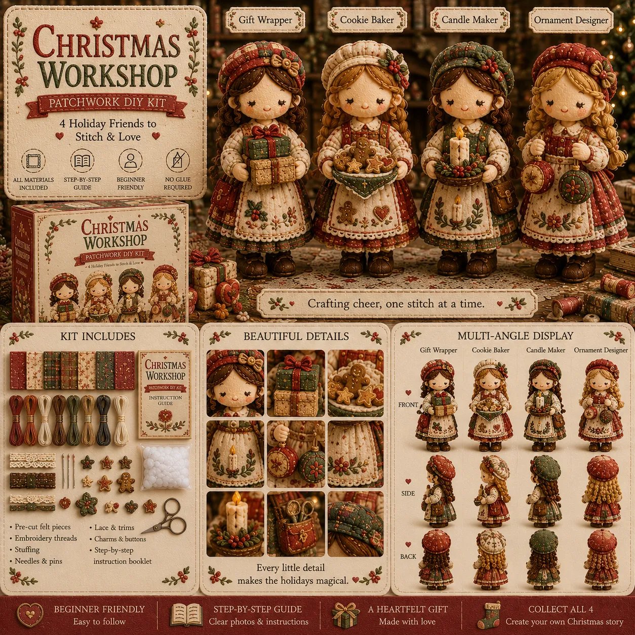 🔥LAST DAY 50% OFF - 🧵Tiny Worlds Collection - Patchwork DIY Kit Series🎁