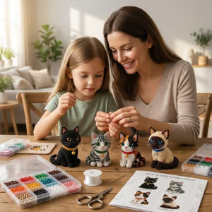 🔥LAST DAY 70% OFF-🐱 Create 4 Adorable Beaded Cats Yourself