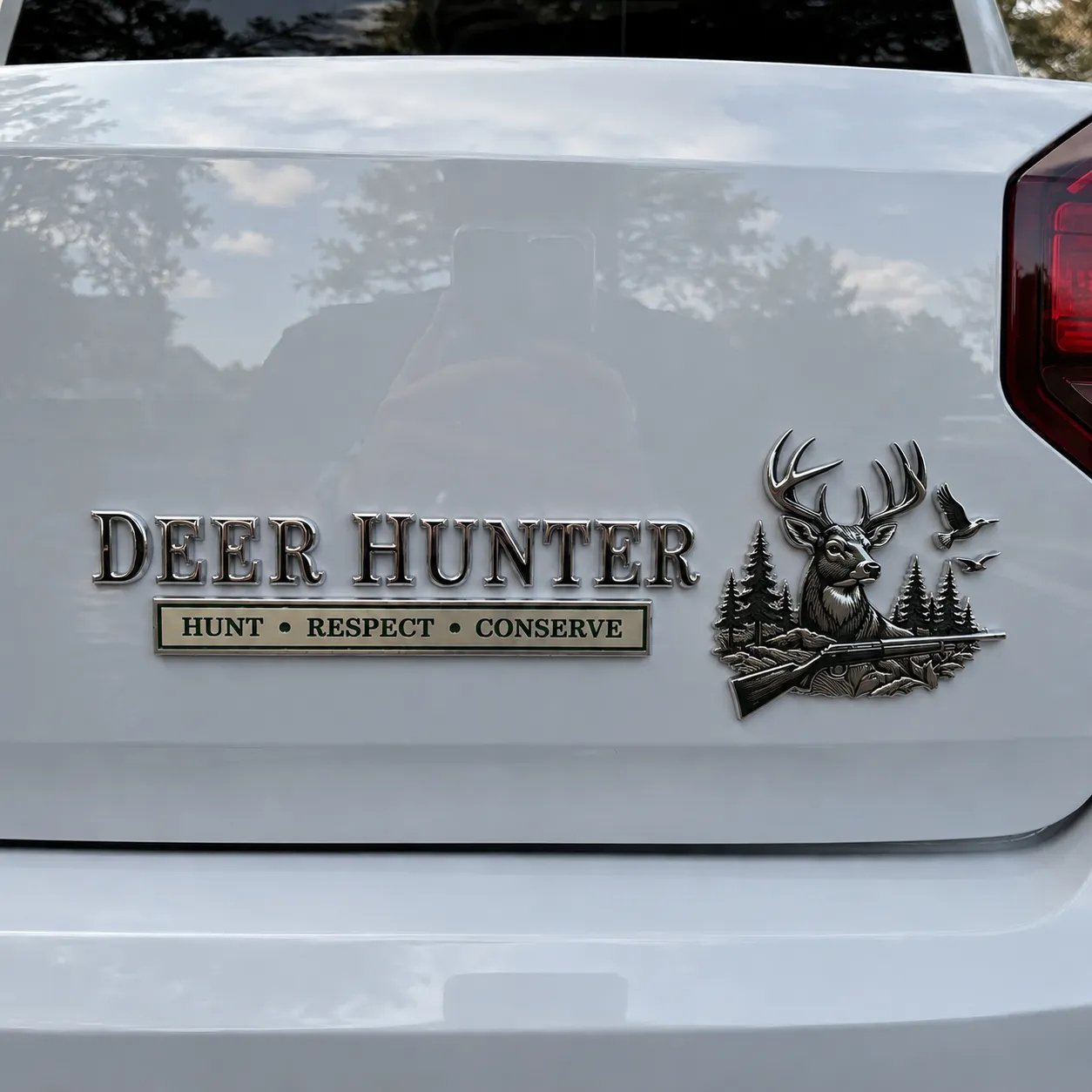 🎁LAST DAY 50% OFF🦌 Deer Hunter Respect Conserve Metal Car Emblem✨