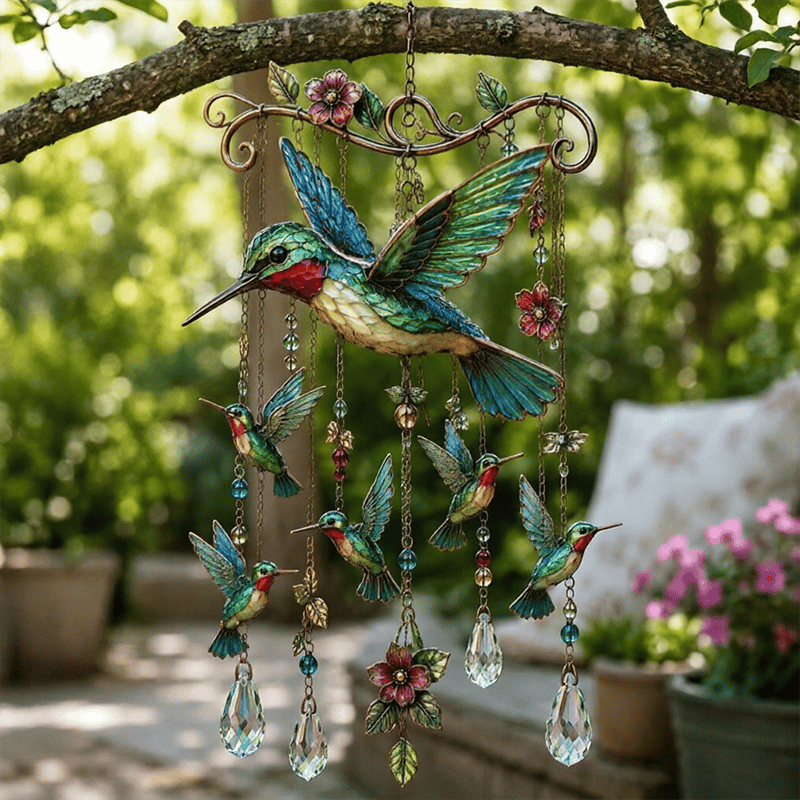 🐦Last Day 50% OFF 🎐Bring Your Garden to Life! Graceful Hummingbird Wind Chime
