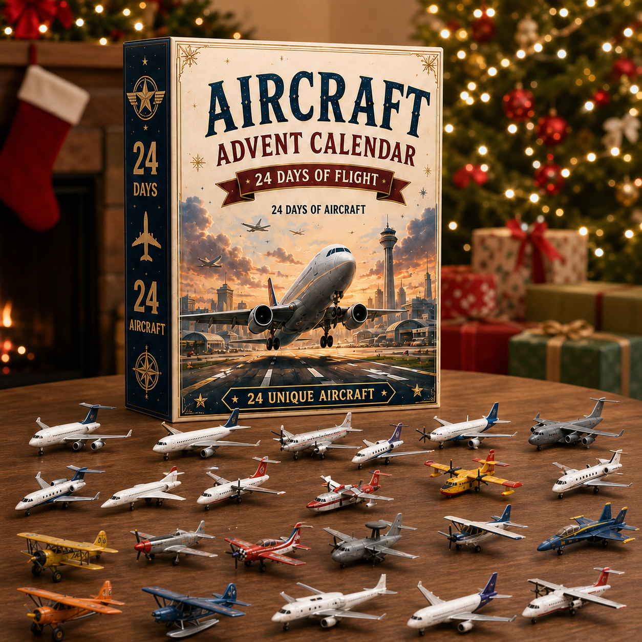 ⏳ Last Day 70% OFF – ✈️ Aircraft Advent Calendar 2026 | 24 Days of Flight with 24 Unique Miniature Airplanes🎄🎁