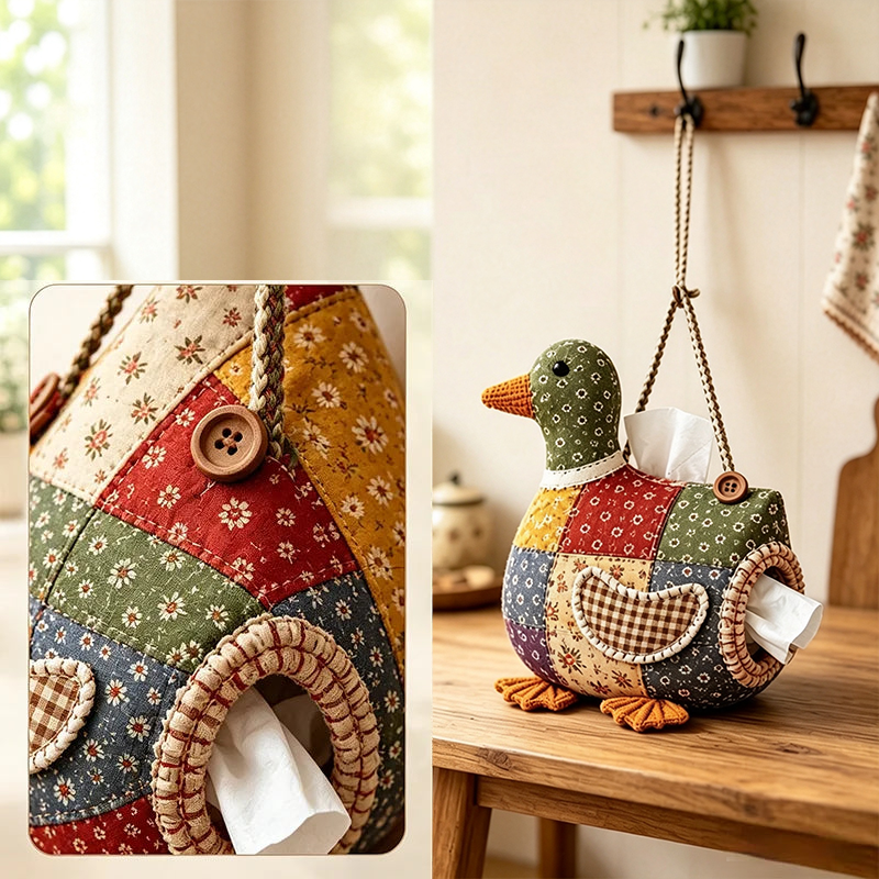 ⏳Limited-time 70% off👪Feel the great sense of achievement from DIY- Animal Tissue Holder Sewing Kit🐓🦆🪿