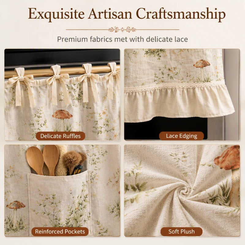 🍽️ LIMITED-TIME 70% OFF! 🏠 Oven Skirt Curtain with Pockets – Rustic Cottagecore Style, Quick-Access Storage & Easy Install ✨