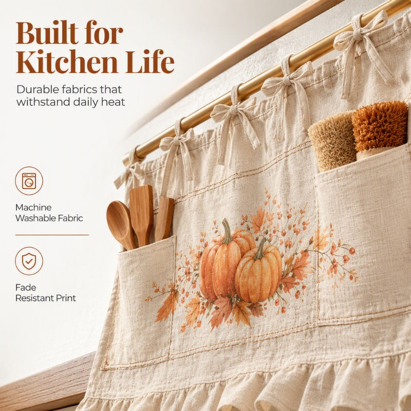 🍽️ LIMITED-TIME 70% OFF! 🏠 Oven Skirt Curtain with Pockets – Rustic Cottagecore Style, Quick-Access Storage & Easy Install ✨