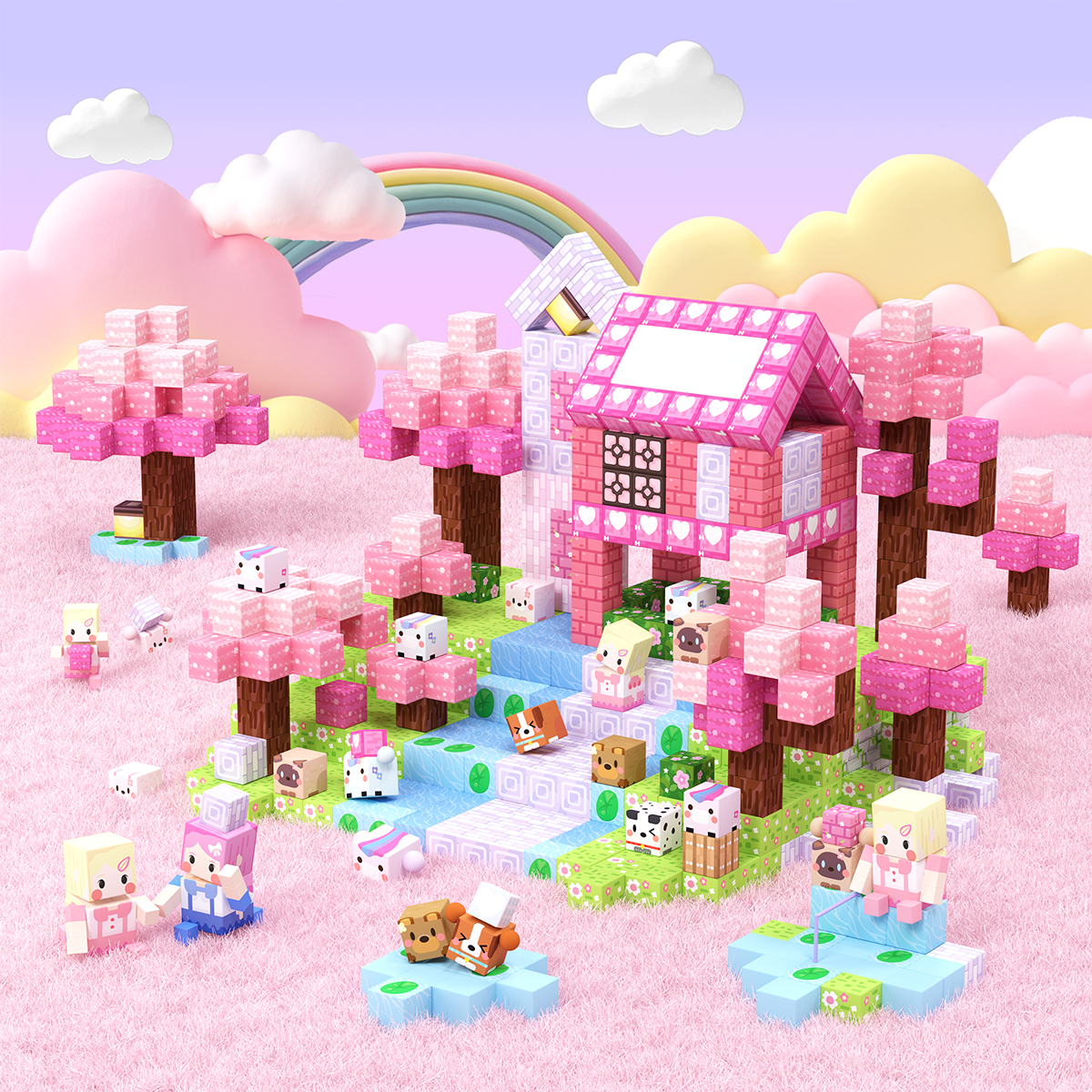 GobiDex Magnetic Building Cubes Mini (Unicorn)