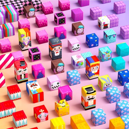 GobiDex Magnetic Building Cubes Mini (Circus Carnival)