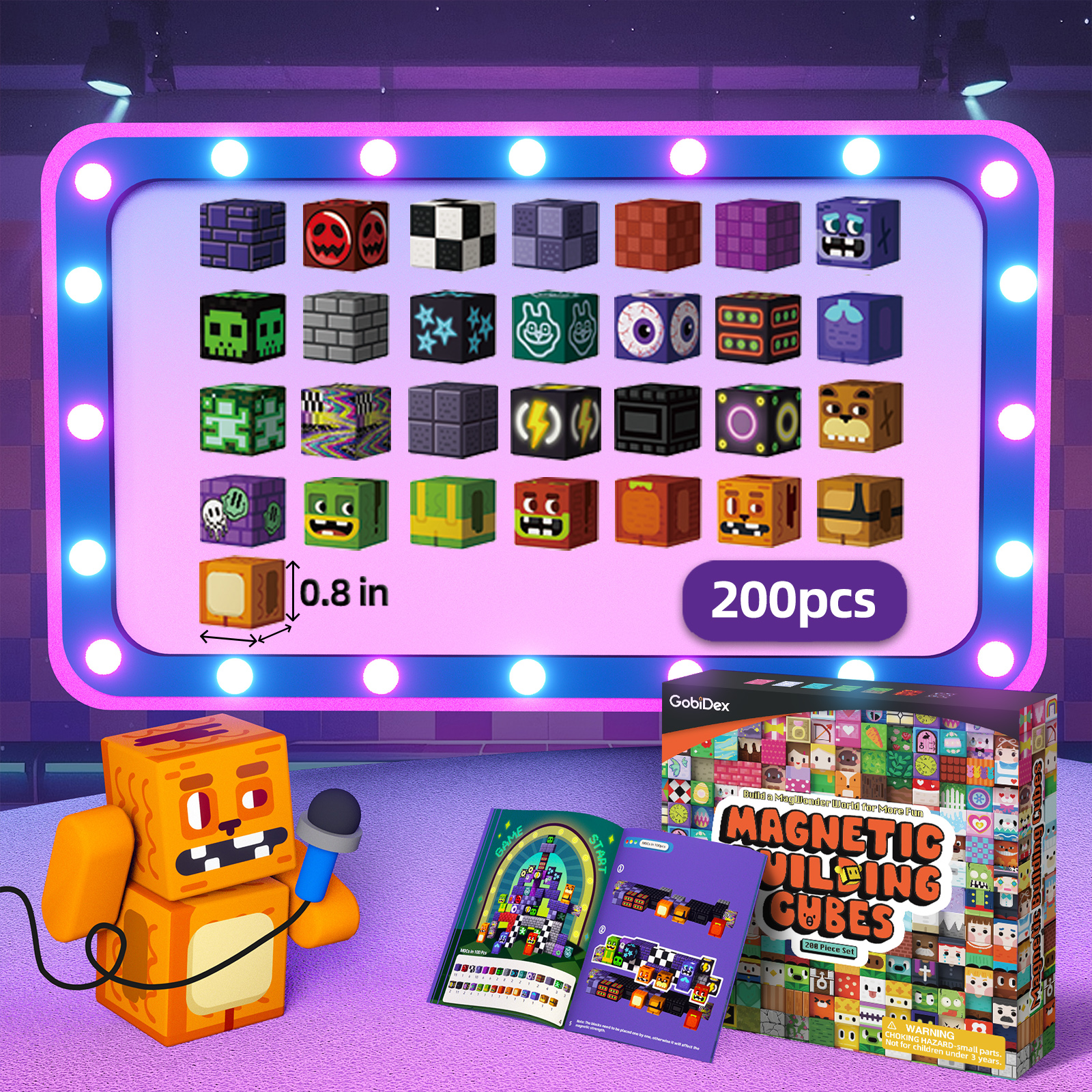 GobiDex Magnetic Building Cubes Mini (Midnight Madness) – GobiDexCubes