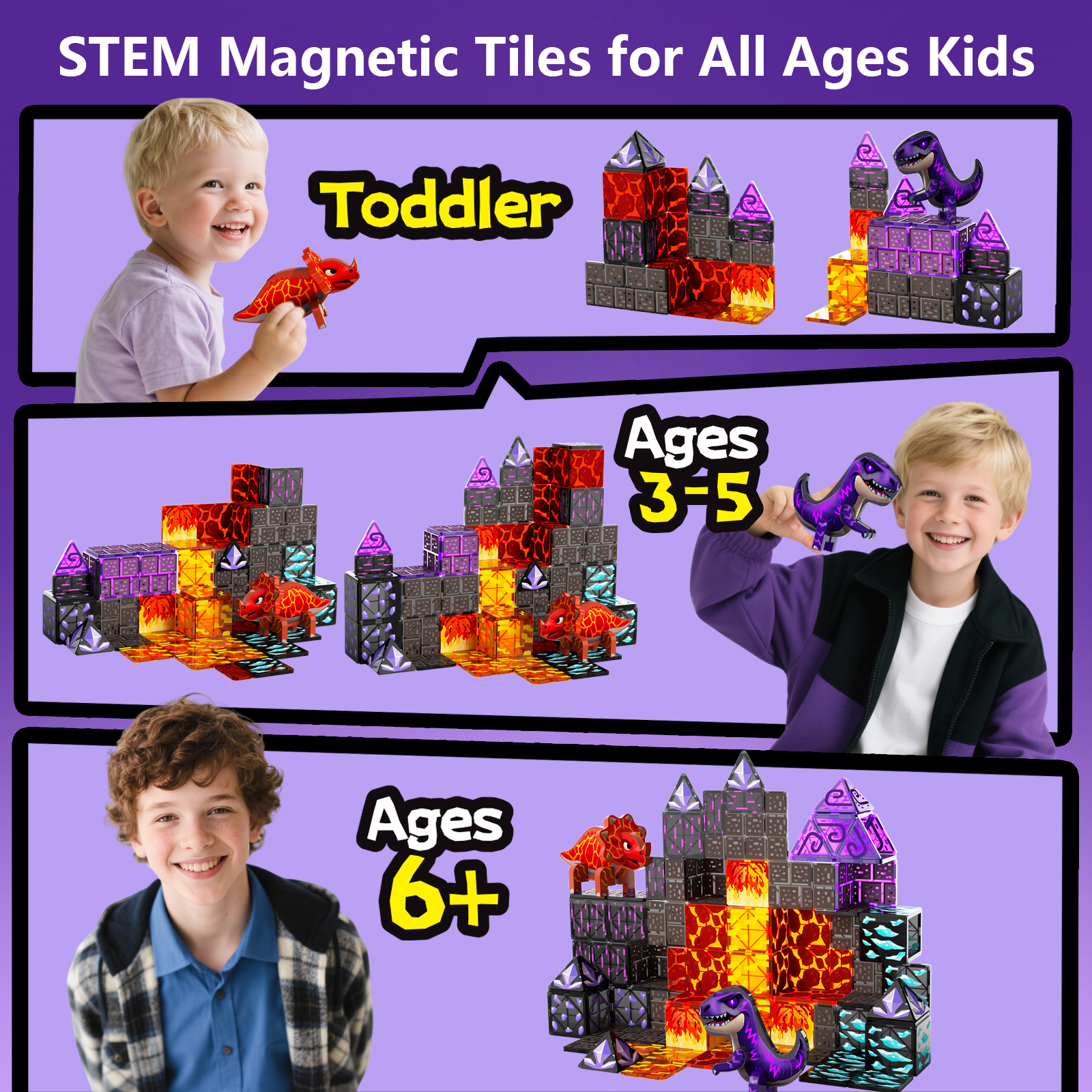GobiDex Magnetic Tiles (Dinosaur)
