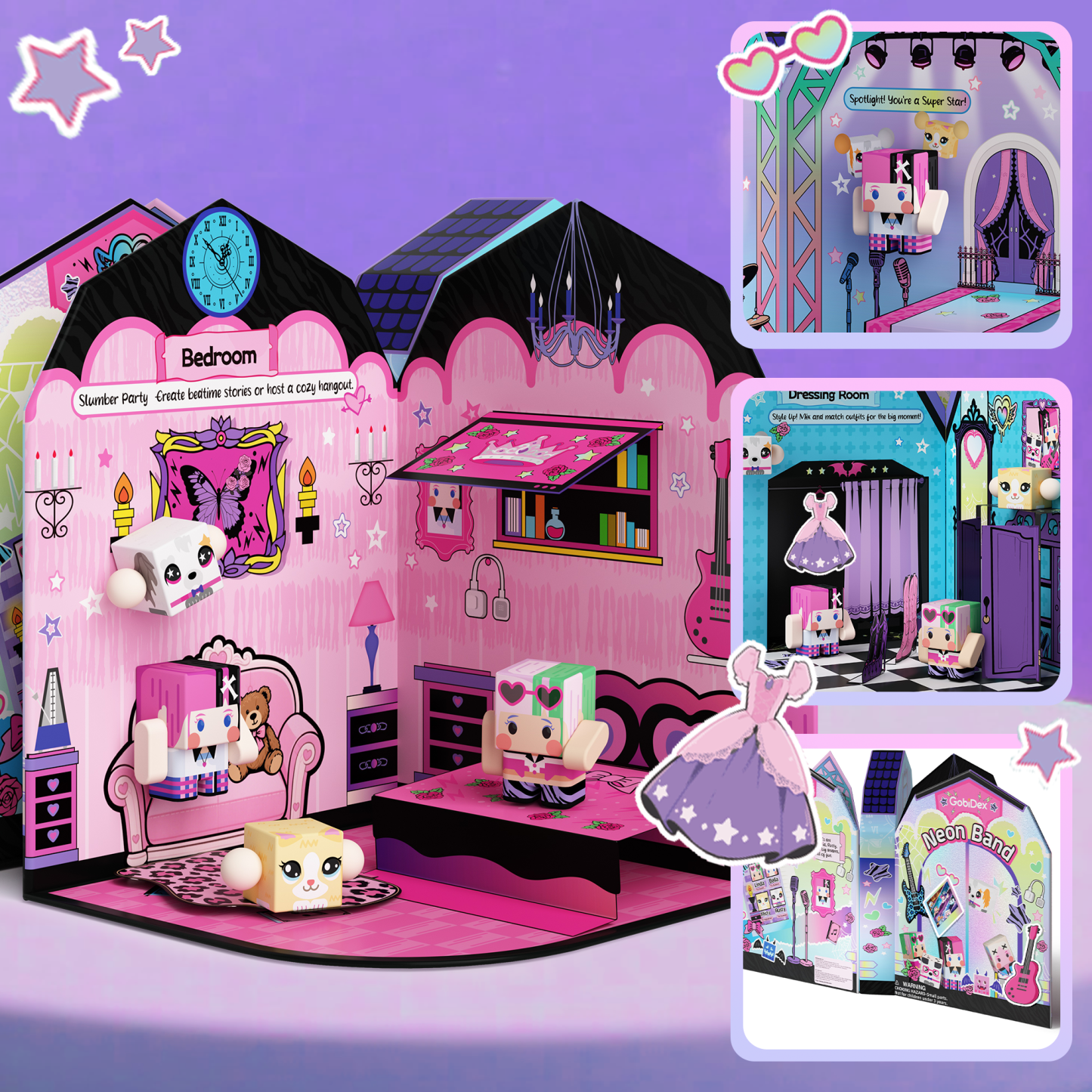 GobiDex Dollhouse Playset (Neon Band)