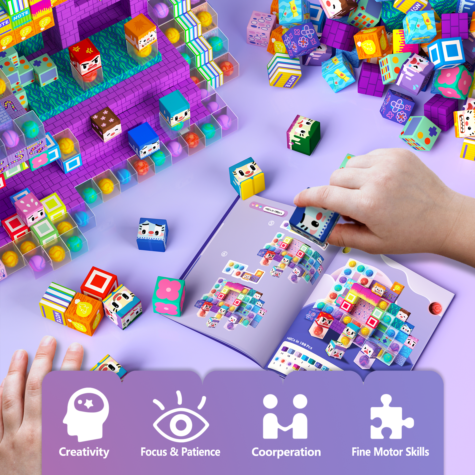 GobiDex Magnetic Building Cubes (Mood Matrix)